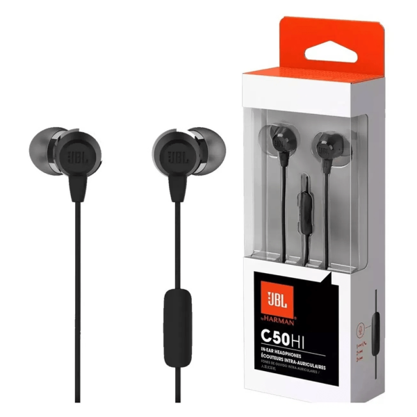 Audifonos Jbl con Microfono C50hi Negro