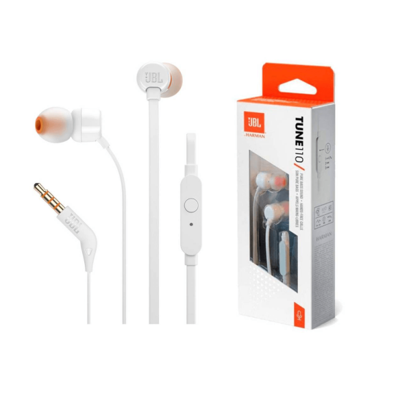 Audifonos Jbl con Microfono Tune 110 Blanco