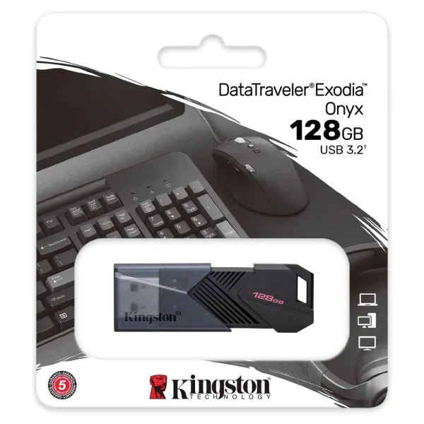 Memoria USB Kingston Exodia Onyx 128gb Negro