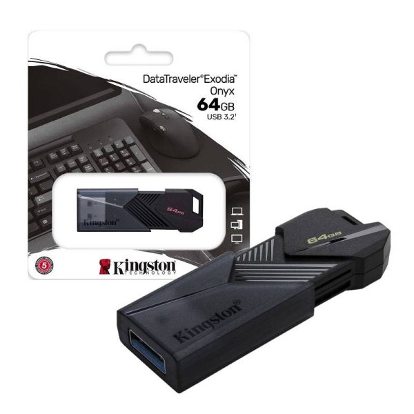 Memoria USB Kingston Exodia Onyx 64gb Negro
