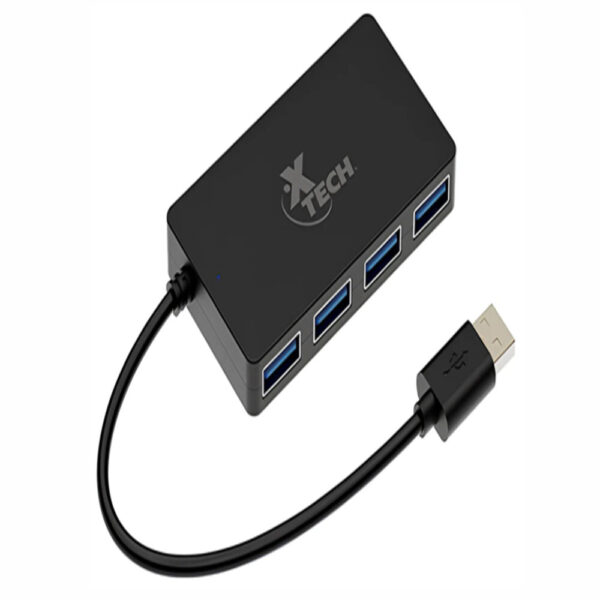 Hub 4 Puertos Xtech XTC391 Usb 3.0 Negro