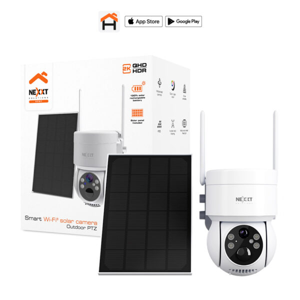 Camara Inteligente Motorizada Ptz con Panel Solar Nexxt NHC-OP20S6