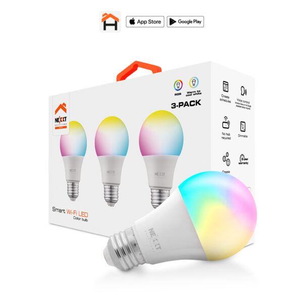 Foco Led Inteligente Nexxt Multicolor Nhb-C120 3Pk