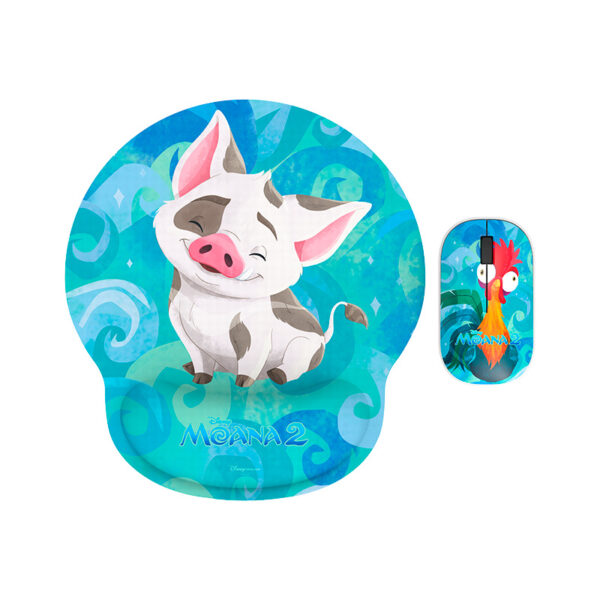 Combo Mouse Y Mousepad XTECH XTM-DKT4MO Disney Moana 2