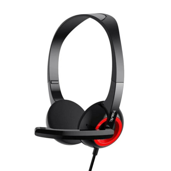 AUDIFONOS PARA PC CON MICROFONO HAVIT H202D ROJO