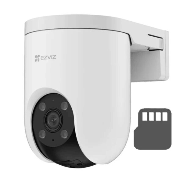 CÁMARA DE SEGURIDAD INTELIGENTE PARA EXTERIOR H8C 1080p + MEMORIA MICROSD 64GB DE REGALO