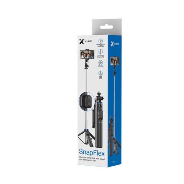 TRIPODE SELFIE STICK Y CONTROL REMOTO SNAPFLEX XTECH XSS-211